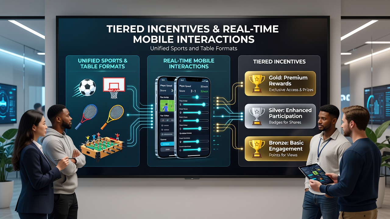 Beispiel für Synchronisation von Treueebenen und mobilen Interaktionen in Sport- sowie Tischformaten