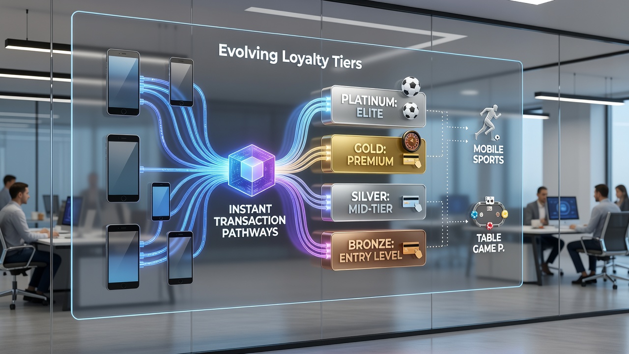 Darstellung von Loyalty-Tiers und mobilen Transaktionen in Sport- und Tischspielen